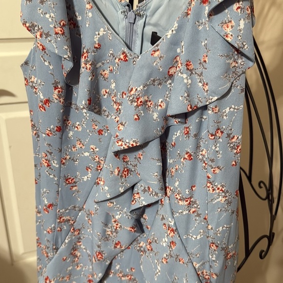 Lulu's Light Blue Floral Dress - Picture 3 of 8